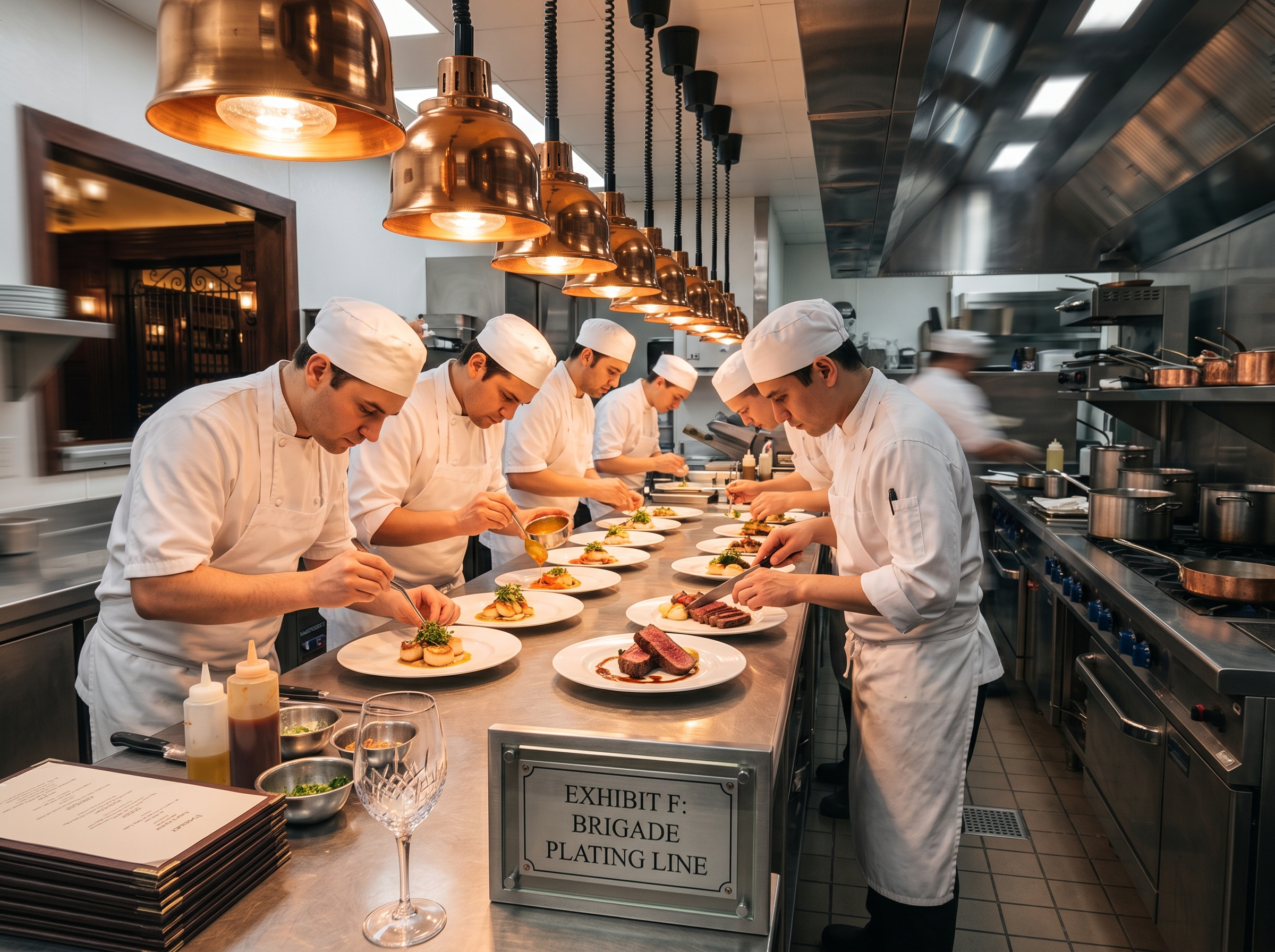 Exhibit F: Kitchen Brigade Plating Banquet Entrees